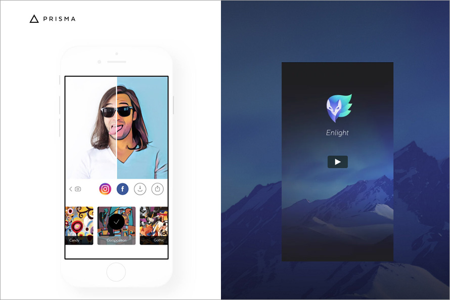 スマホでの写真の加工アプリの決定版！これ1つで十分なほど多機能なEnlightとちょっとお遊びアート・イラストが楽しめるPrismaを紹介。